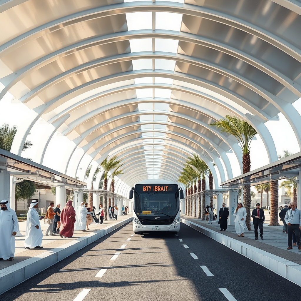 Architectural rendering of a BRT station
