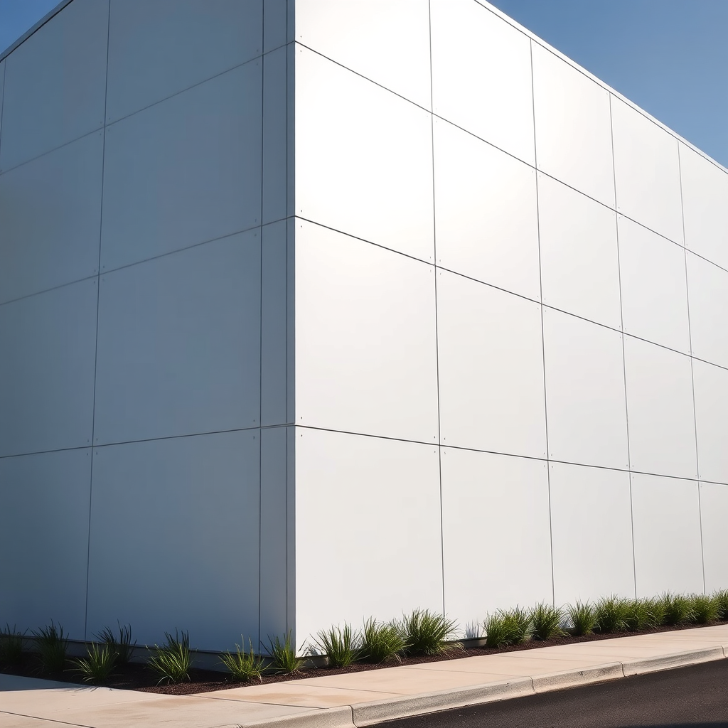 Modern white composite facade
