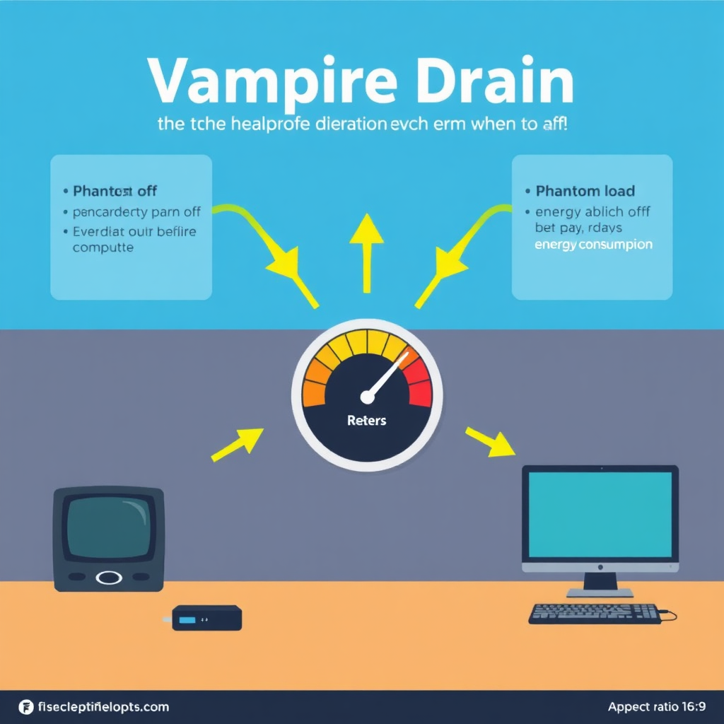 Infographic explaining vampire energy drain