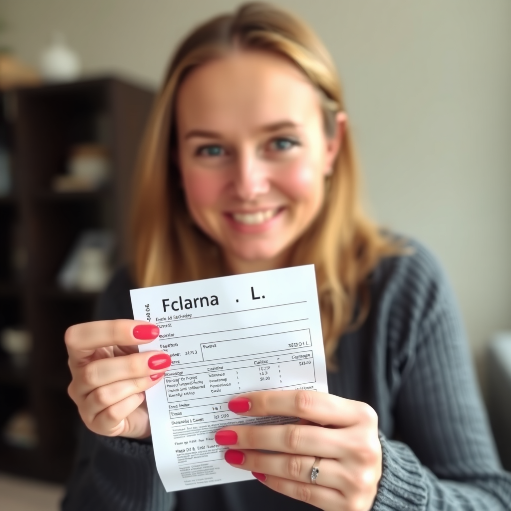 A split-screen image depicting Maria L. from California. On one side, she looks stressed and burdened by debt. On the other side, she looks relaxed and confident, holding a check representing her savings. The overall feel is one of hope and transformation. Photorealistic.