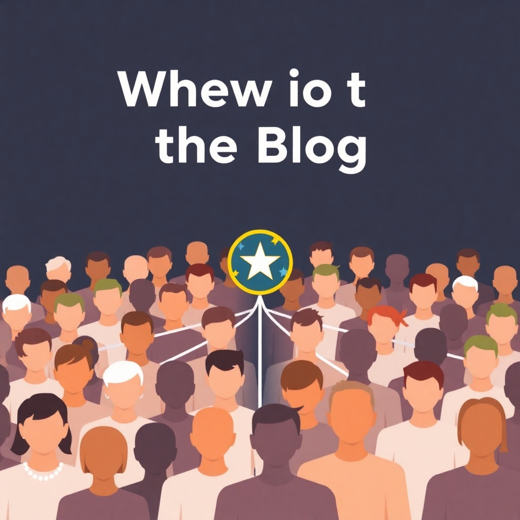 A stylized illustration of a growing network representing the audience of the blog. A military icon grows larger in the center of the network.