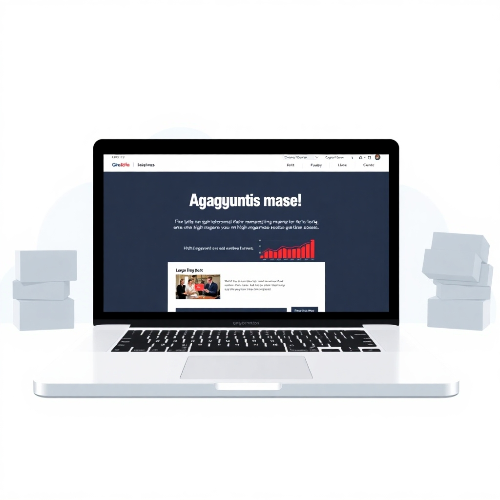  A stylized image of a powerful laptop screen displaying a successful blog post with high engagement metrics. The background should include subtle military-related elements, symbolizing the successful transition. The color palette should be modern and clean.