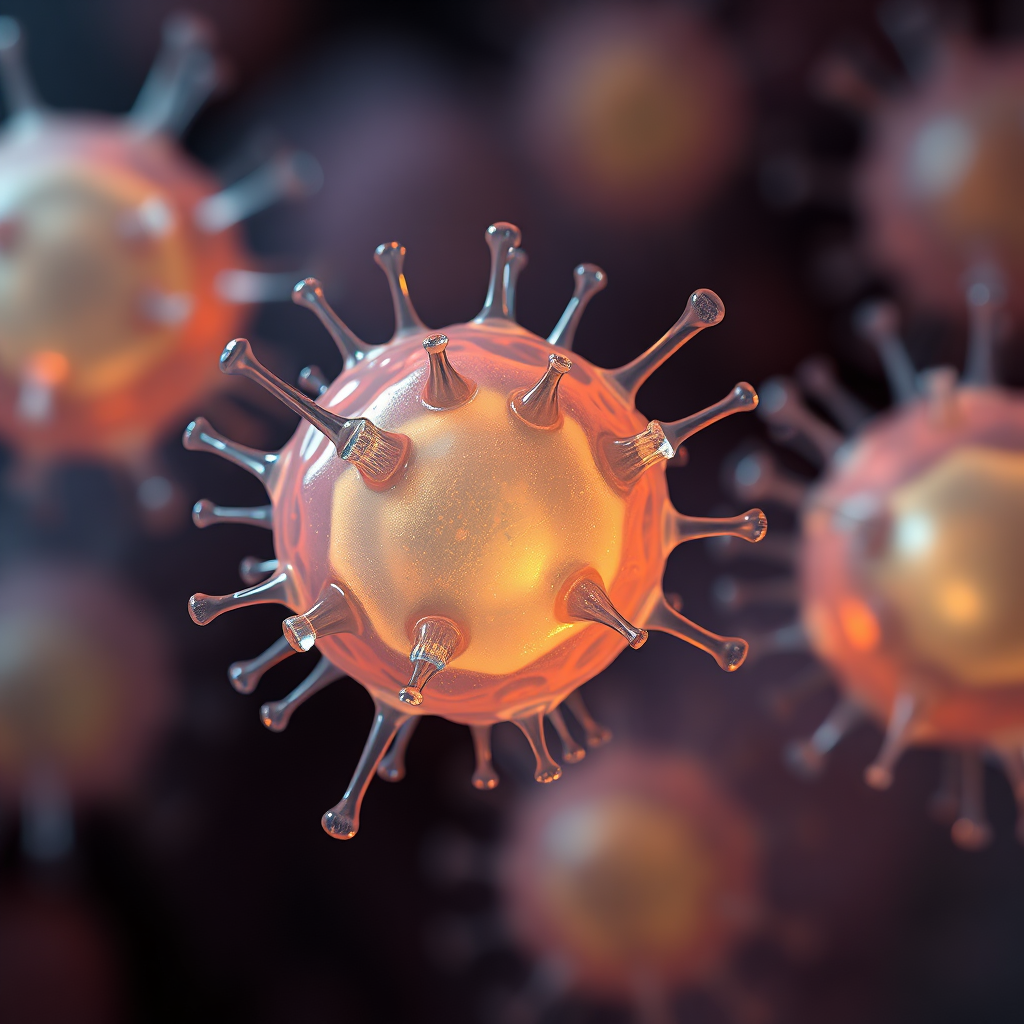 Close-up microscopic view of cells being stimulated by PEMF. The cells should glow slightly, indicating activity and regeneration. Artistic and scientifically accurate. 4K resolution.