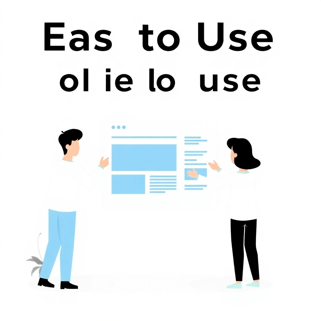 A stylized image demonstrating the ease of use of a CMS. The image could show a user easily adding content to a website through an intuitive interface. The setting should be a clean, minimalist background. The color palette should emphasize the ease of use and user-friendliness.