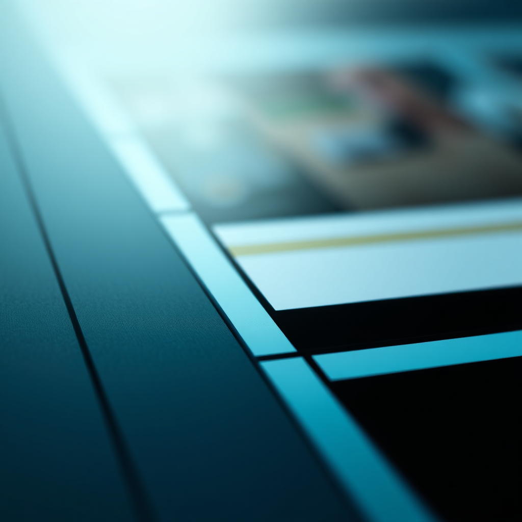 A hyperrealistic close-up of a video editing timeline, with sections seamlessly merging together. The style should be clean and minimalist, with subtle color gradients to highlight the transitions. The focus should be on the precision and smoothness of the edit. Technical specs: 4K resolution, high quality, macro lens.