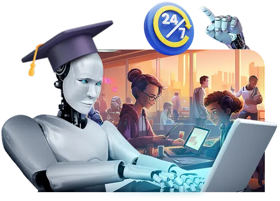 A photorealistic image depicting a person with no visible technical background (e.g., holding a paintbrush or gardening tool) interacting with an AI interface on a tablet. The AI interface is simple and intuitive, with clear instructions. The background is a bright and inviting home setting. 4K resolution, high quality.