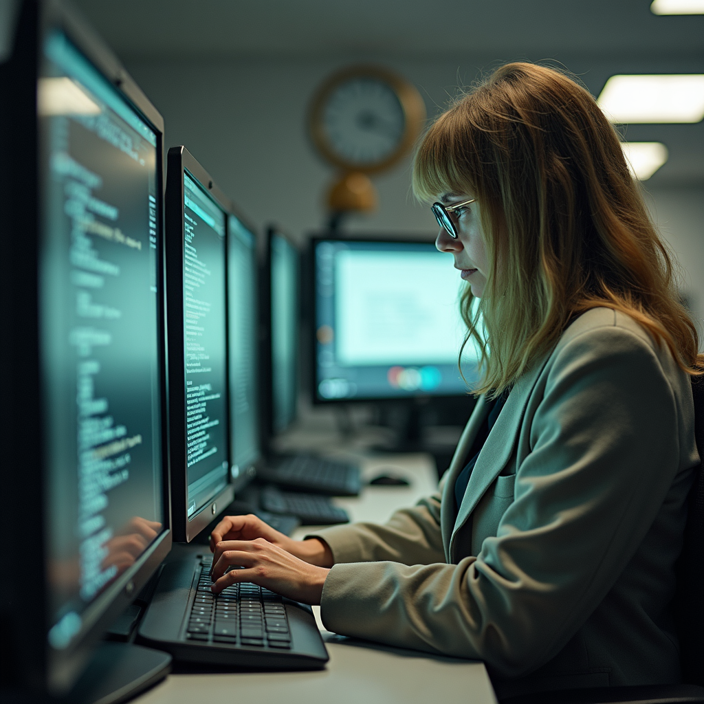 Create a photorealistic image depicting a magnifying glass hovering over the Google search engine interface, revealing a hidden layer of code and financial symbols. The scene should be dimly lit, with a spotlight shining on the area under the magnifying glass, emphasizing the hidden nature of the loophole. The background should be blurred and abstract, representing the complexity of the Google platform. Use a shallow depth of field to draw focus to the magnifying glass and the revealed code. The overall style should be mysterious and intriguing, hinting at a valuable secret waiting to be discovered.