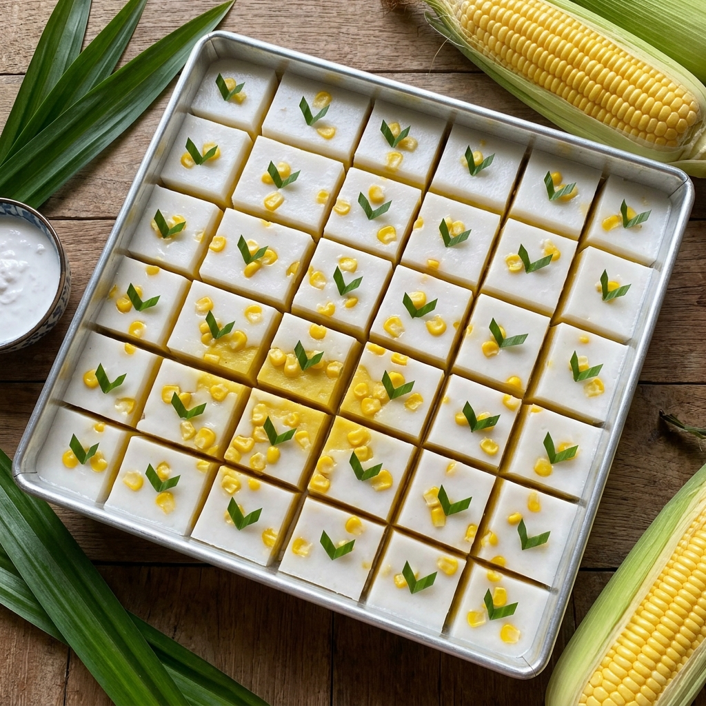 Talam Jagong sweet corn kueh