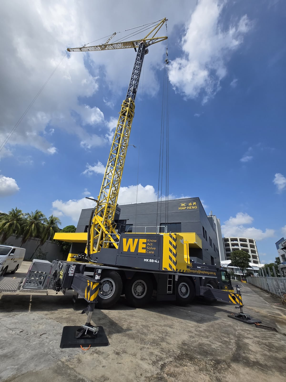Liebherr MK88 on job site