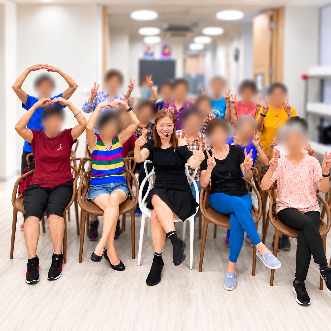 Seniors singing activity