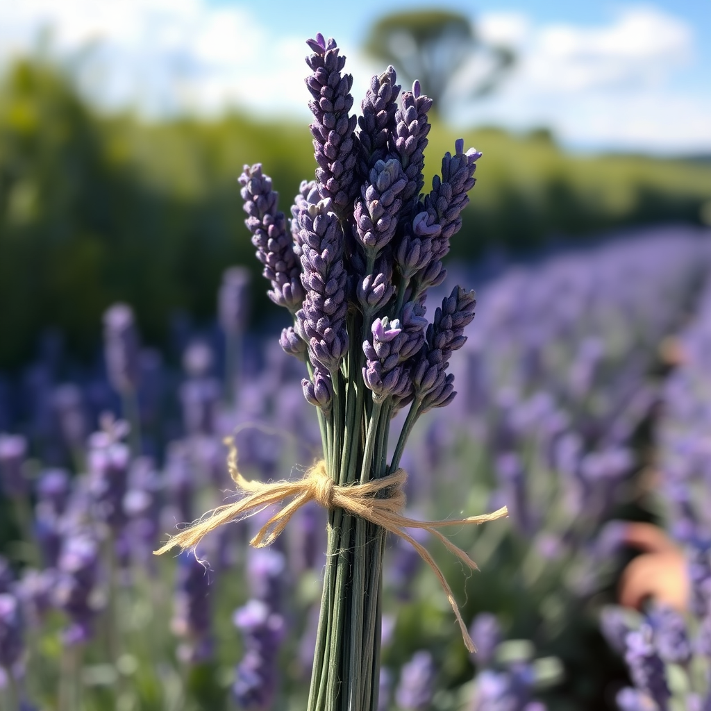 Fresh lavender stems