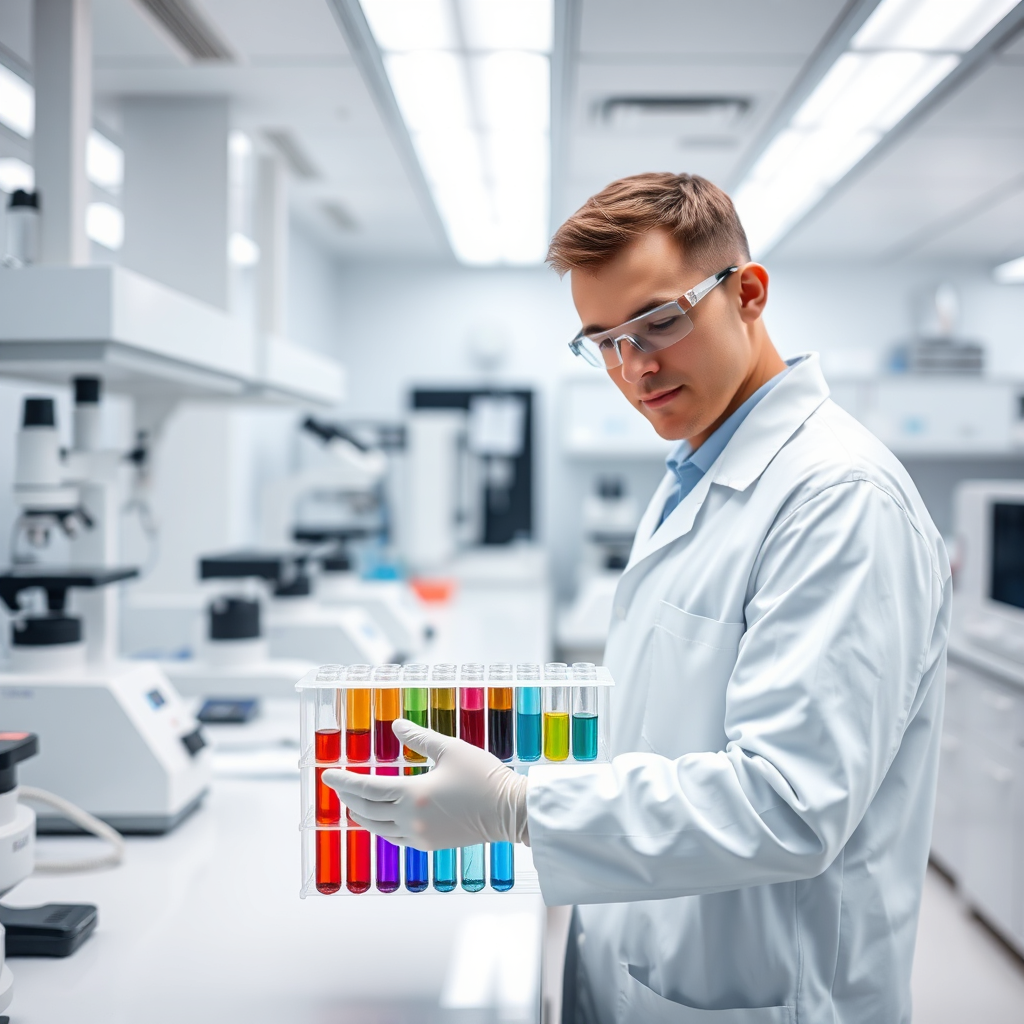 Scientist in a modern research laboratory