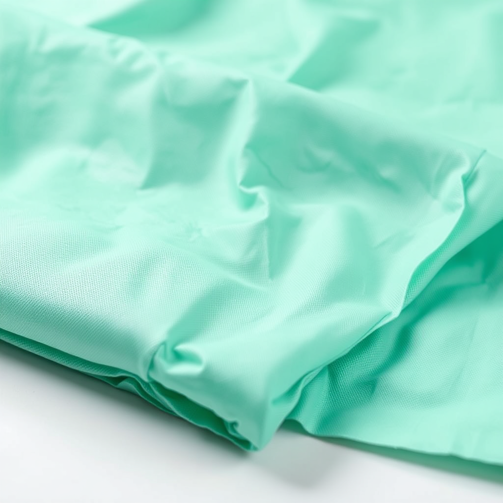 Green disposable gown