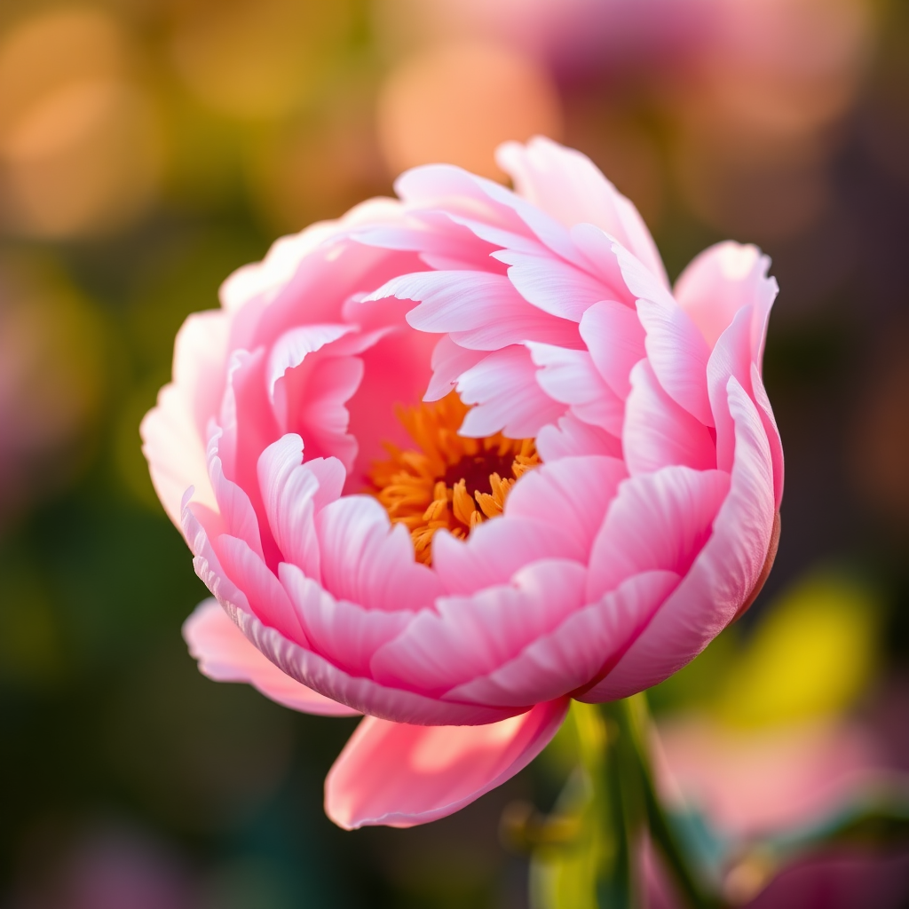 Lush pink peony