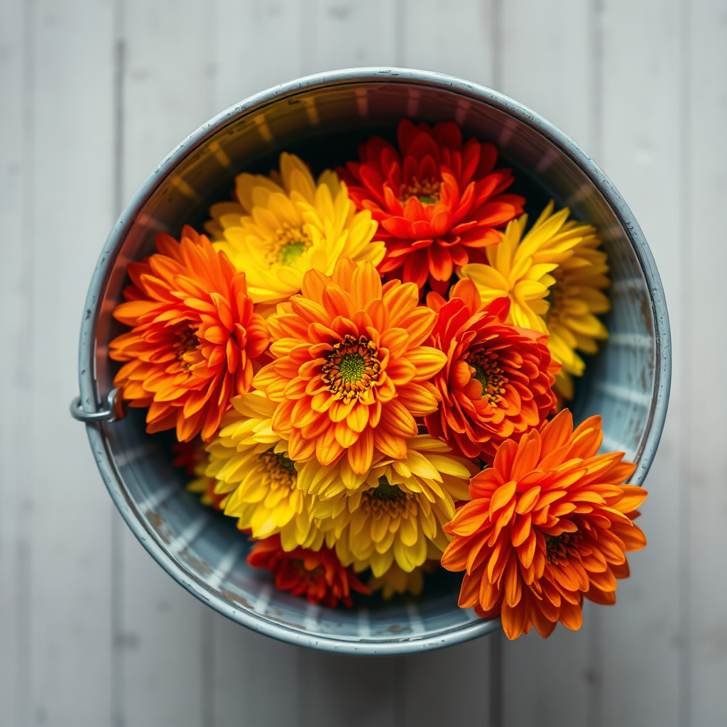 Colorful ranunculus flowers