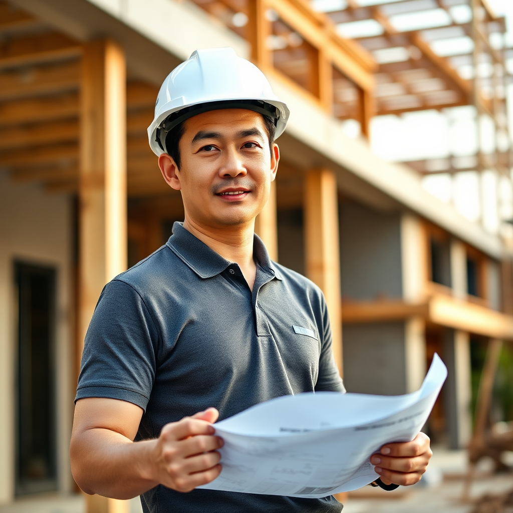 BL Construction site professional on a landed house project in Singapore