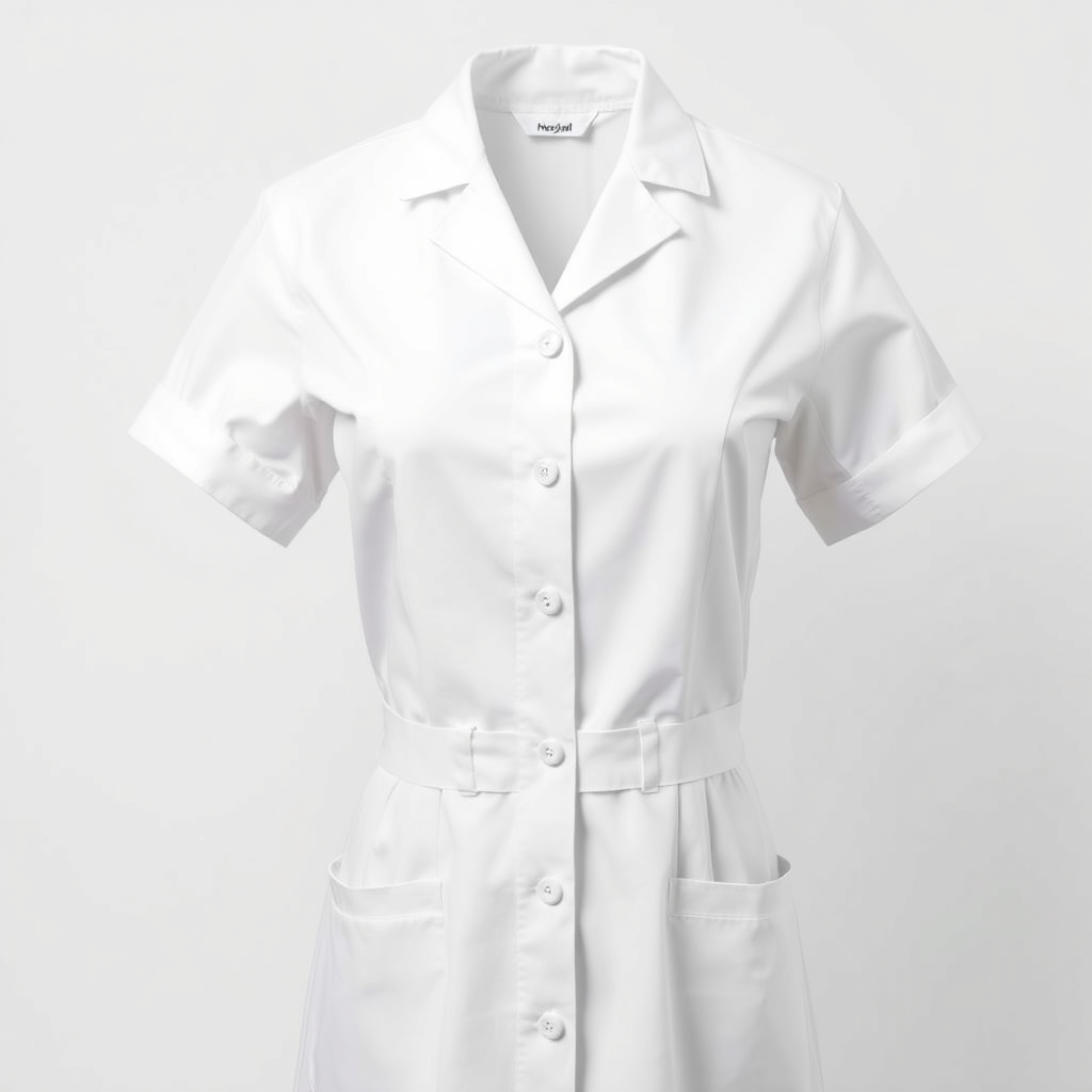 Traditional white nurse uniform