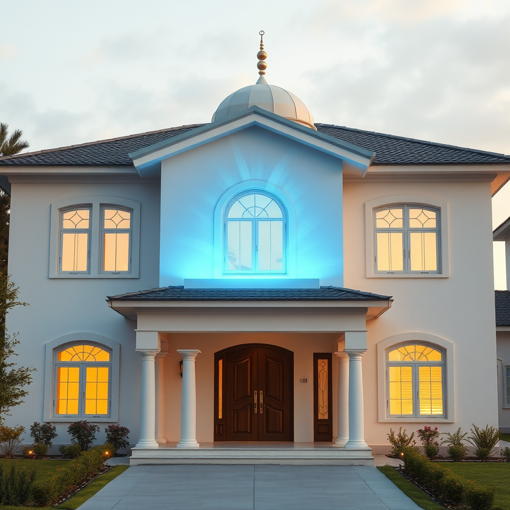 House after Sertu cleansing with a spiritual purified glowing aura
