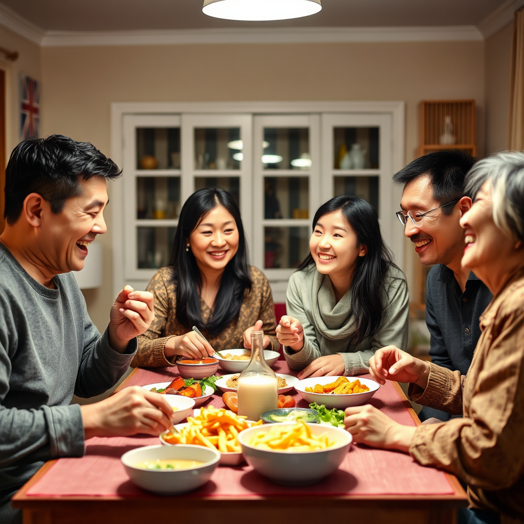 Happy family at home