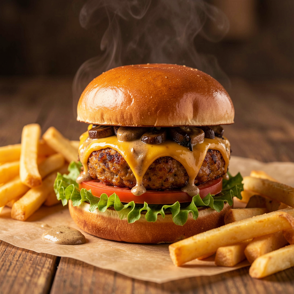 Spicy Truffle Mushroom Burger