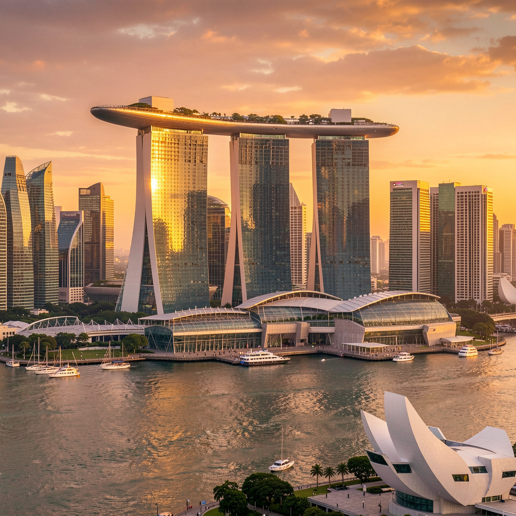 Singapore Marina Bay Sands skyline