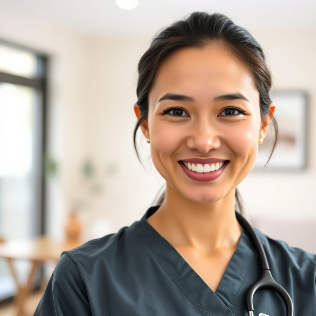 Friendly LumiCare nursing professional smiling