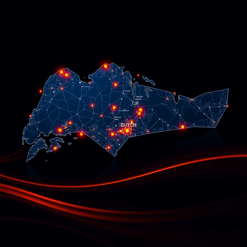 Map of Singapore showing comprehensive service coverage