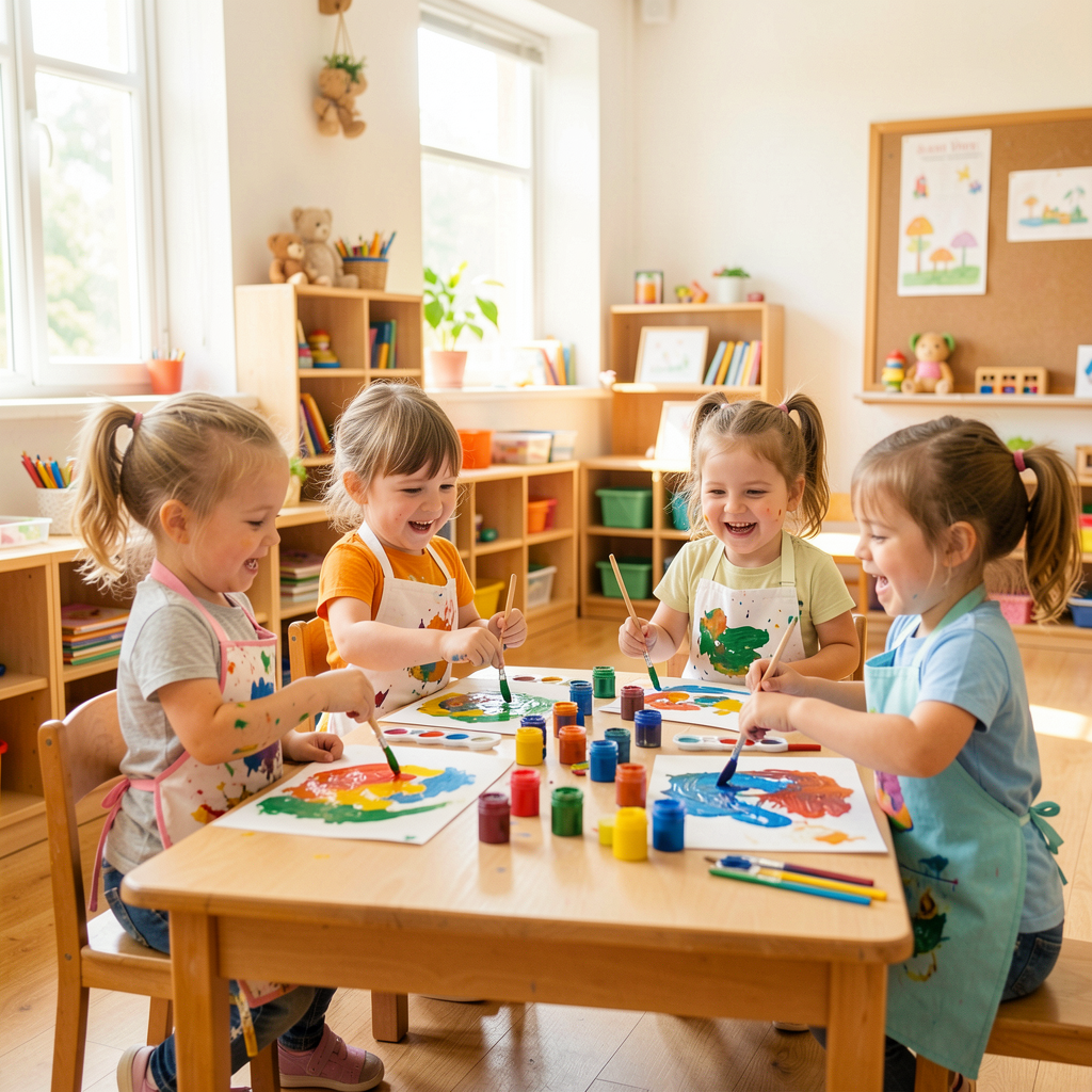 Children painting