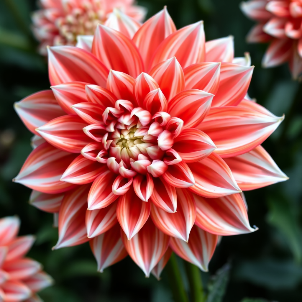 Intricate dahlia flower