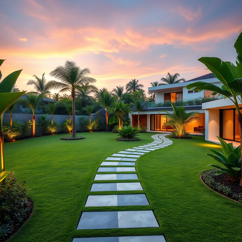 Beautifully landscaped Singapore garden