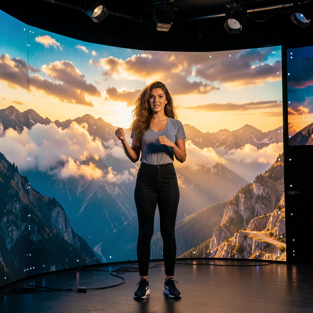 Virtual production LED volume