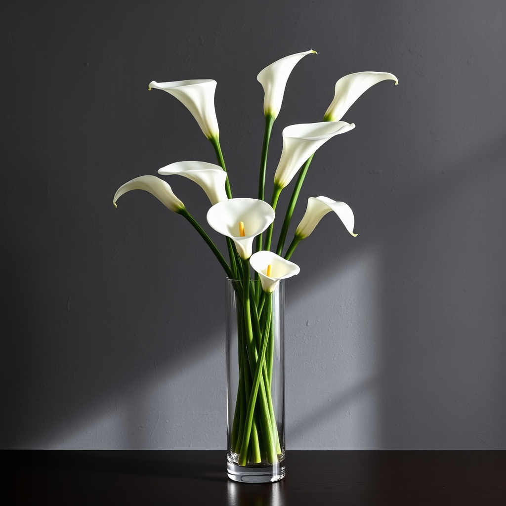 White calla lilies