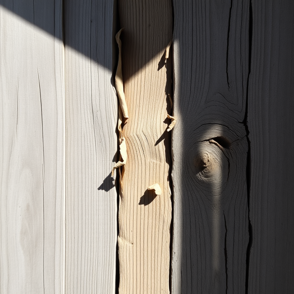 Faded wood door before
