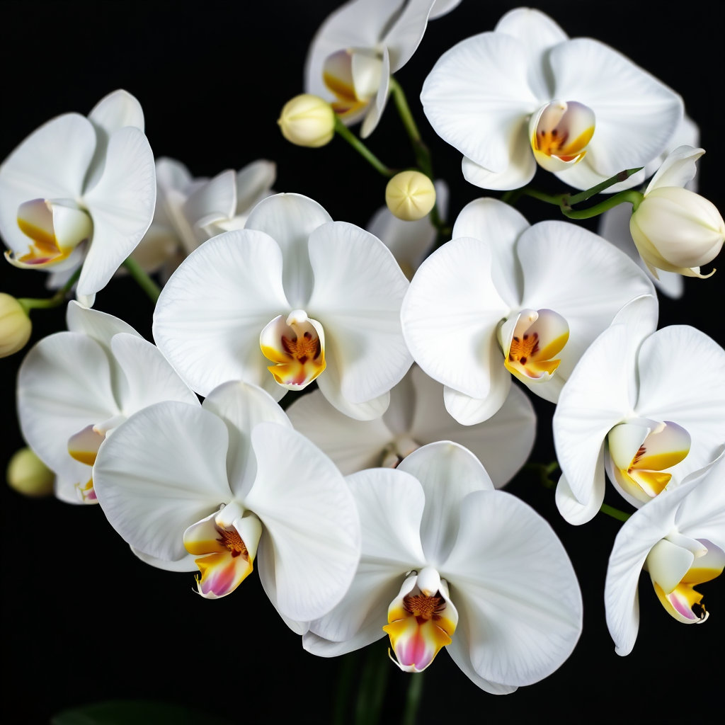 Elegant white orchids