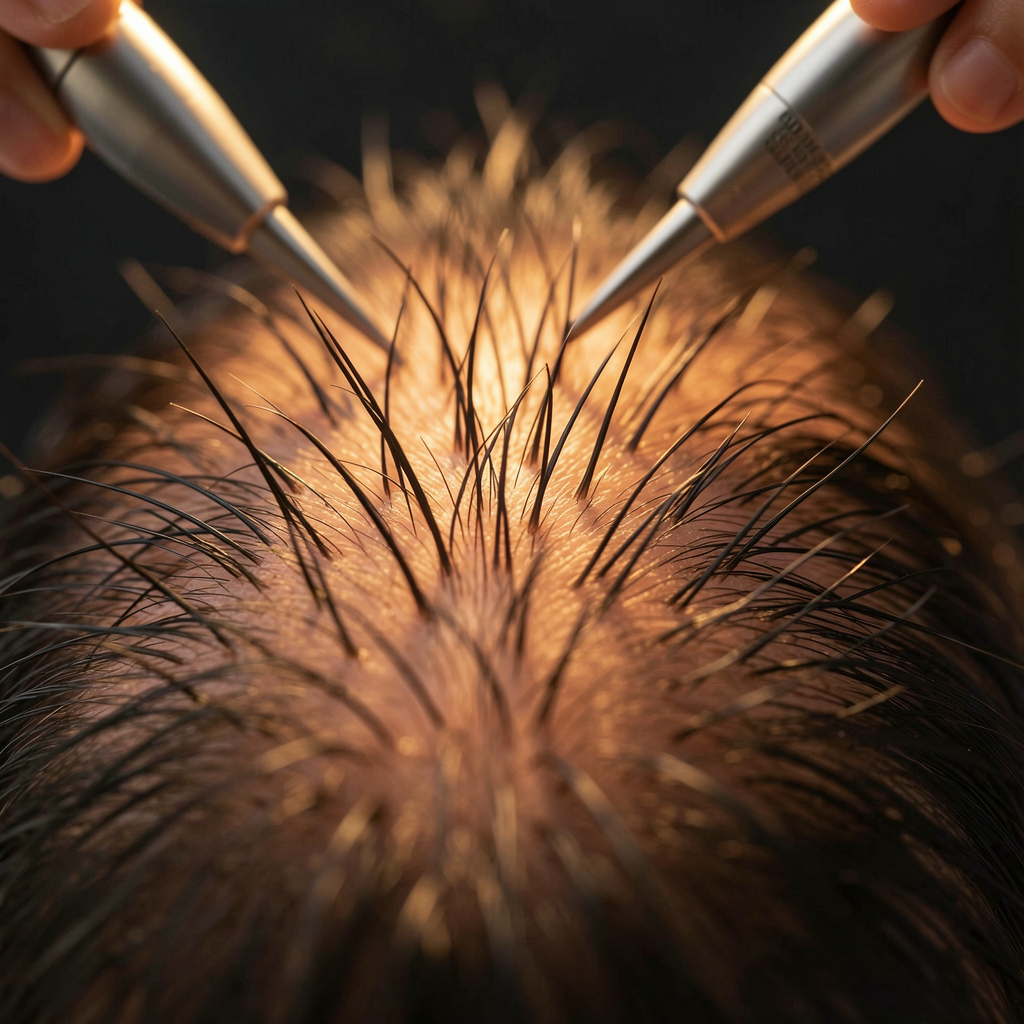 Scalp analysis close-up