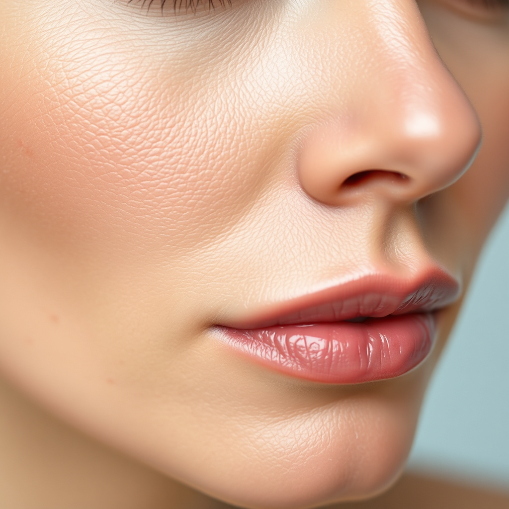 Skin after treatment showing smooth texture