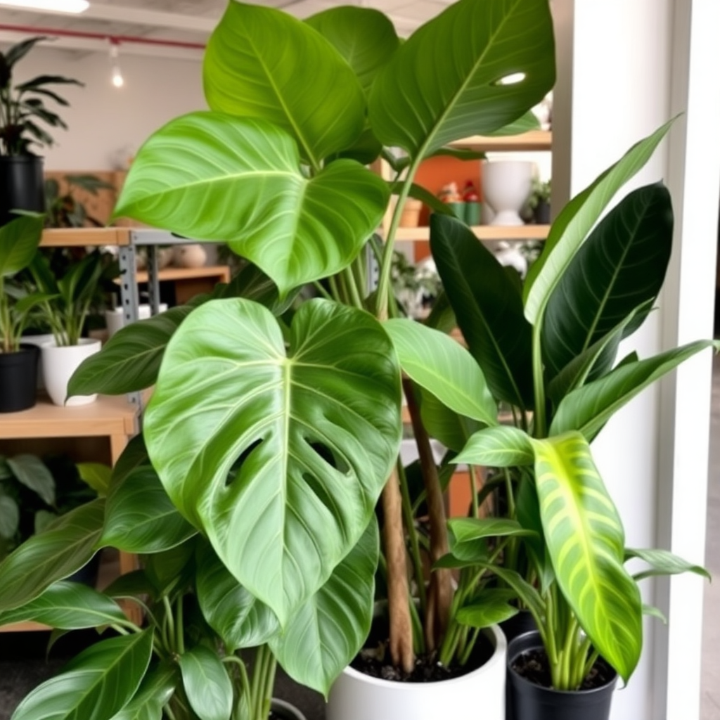 Indoor leafy plants