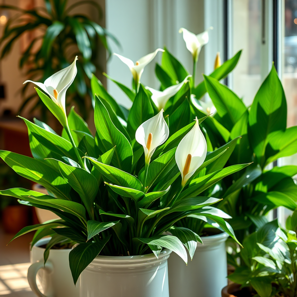 Peace lily plants