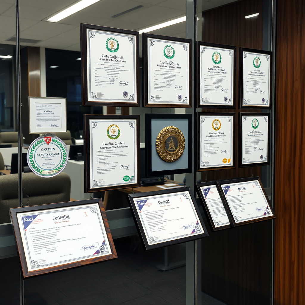 Certifications display
