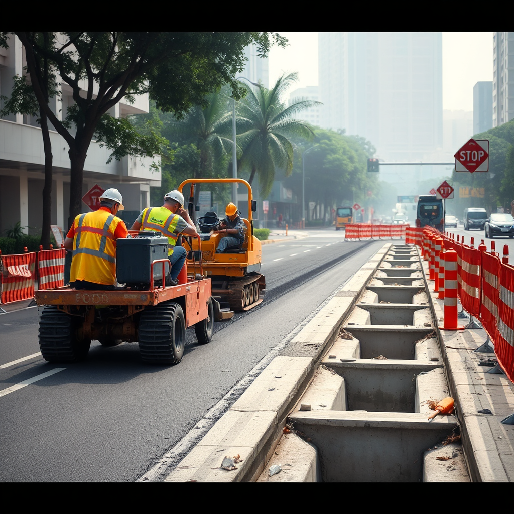 Road and drainage construction