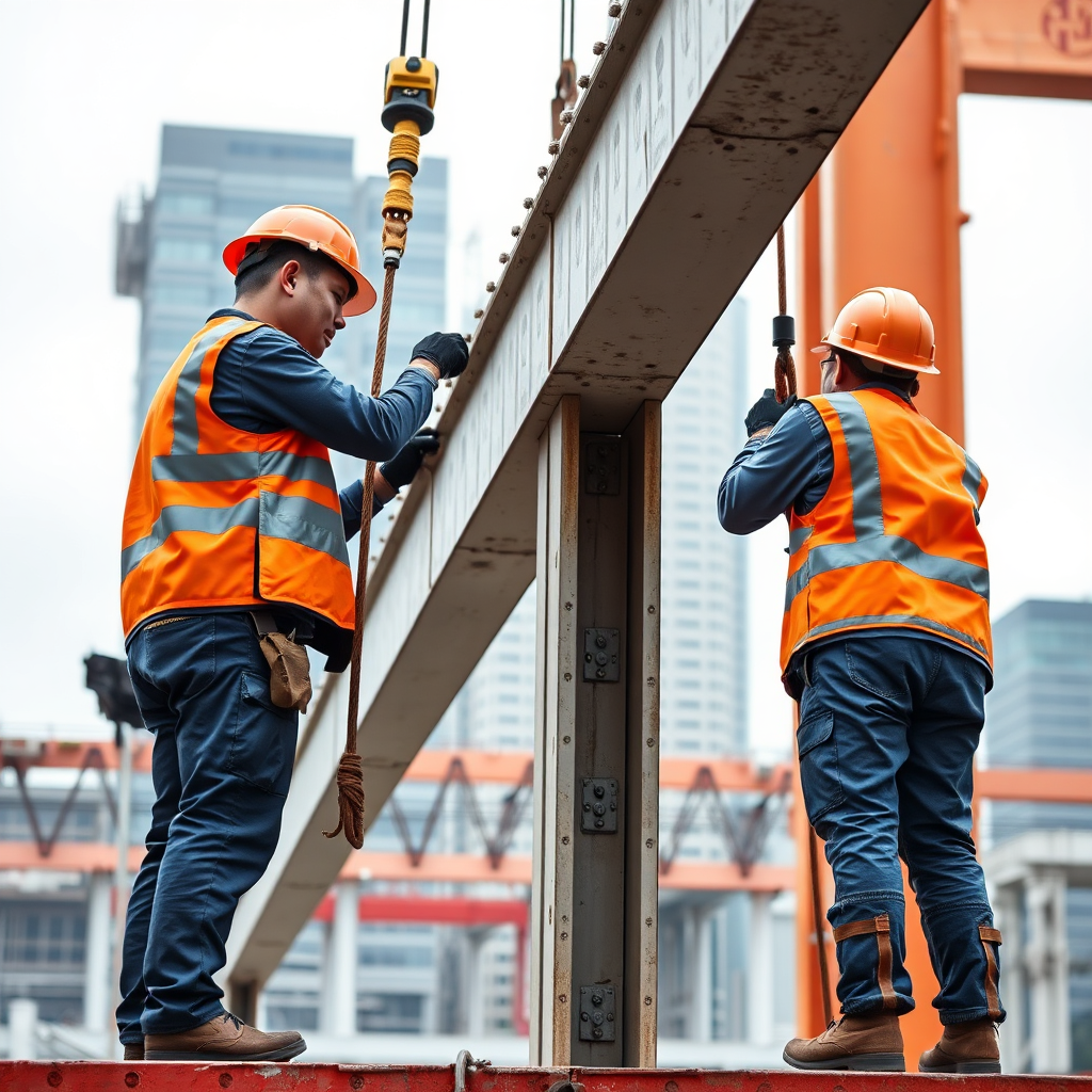 Steel beam installation