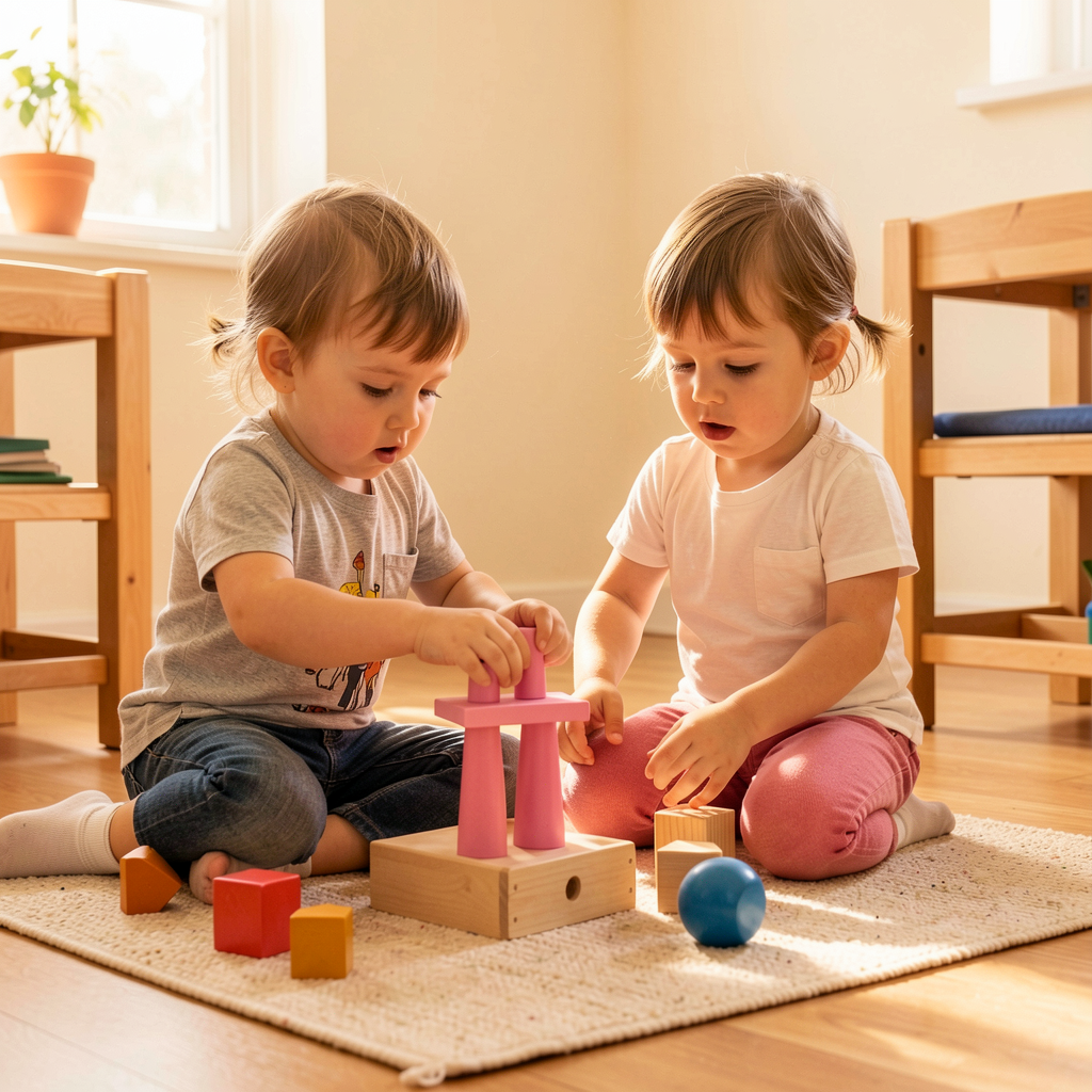 Children with Montessori materials