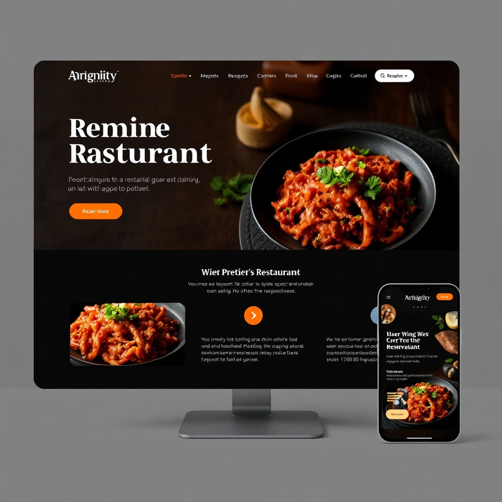 Restaurant Template created with AI landing page builder tool
