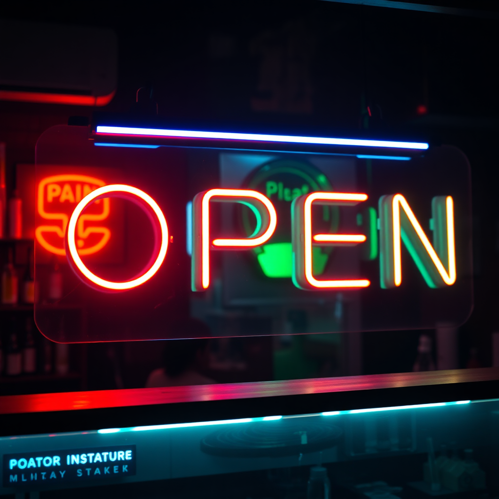 Neon sign text