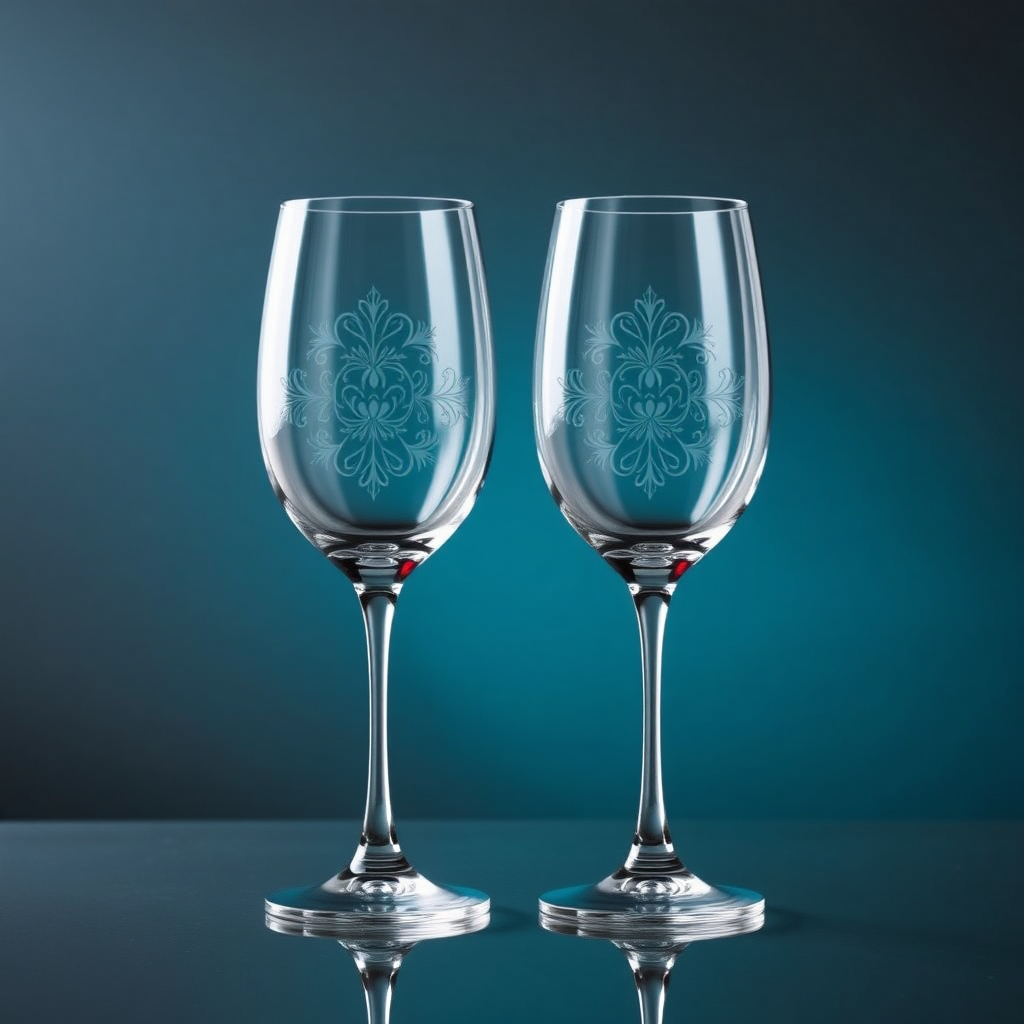 Etched Wine Glasses