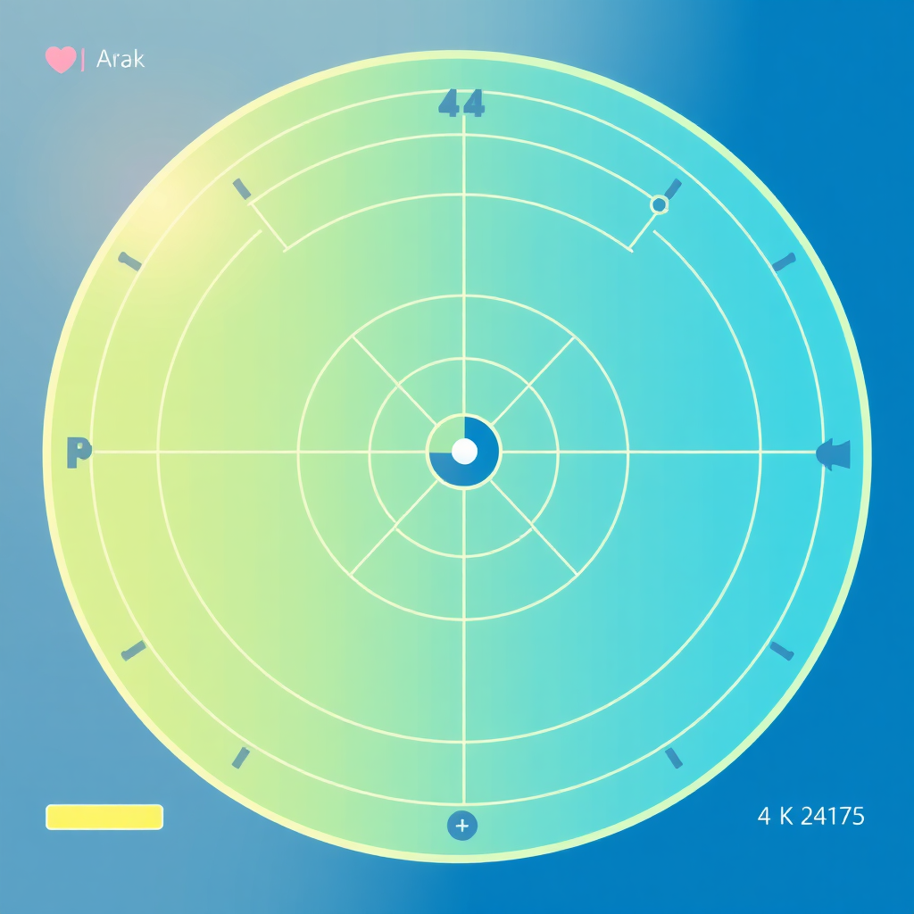 A stylized image depicting a radar screen scanning for mentions of a brand, with positive and negative feedback clearly highlighted. The color palette is a mix of blues and greens. Technical specs: 4K resolution, high quality.