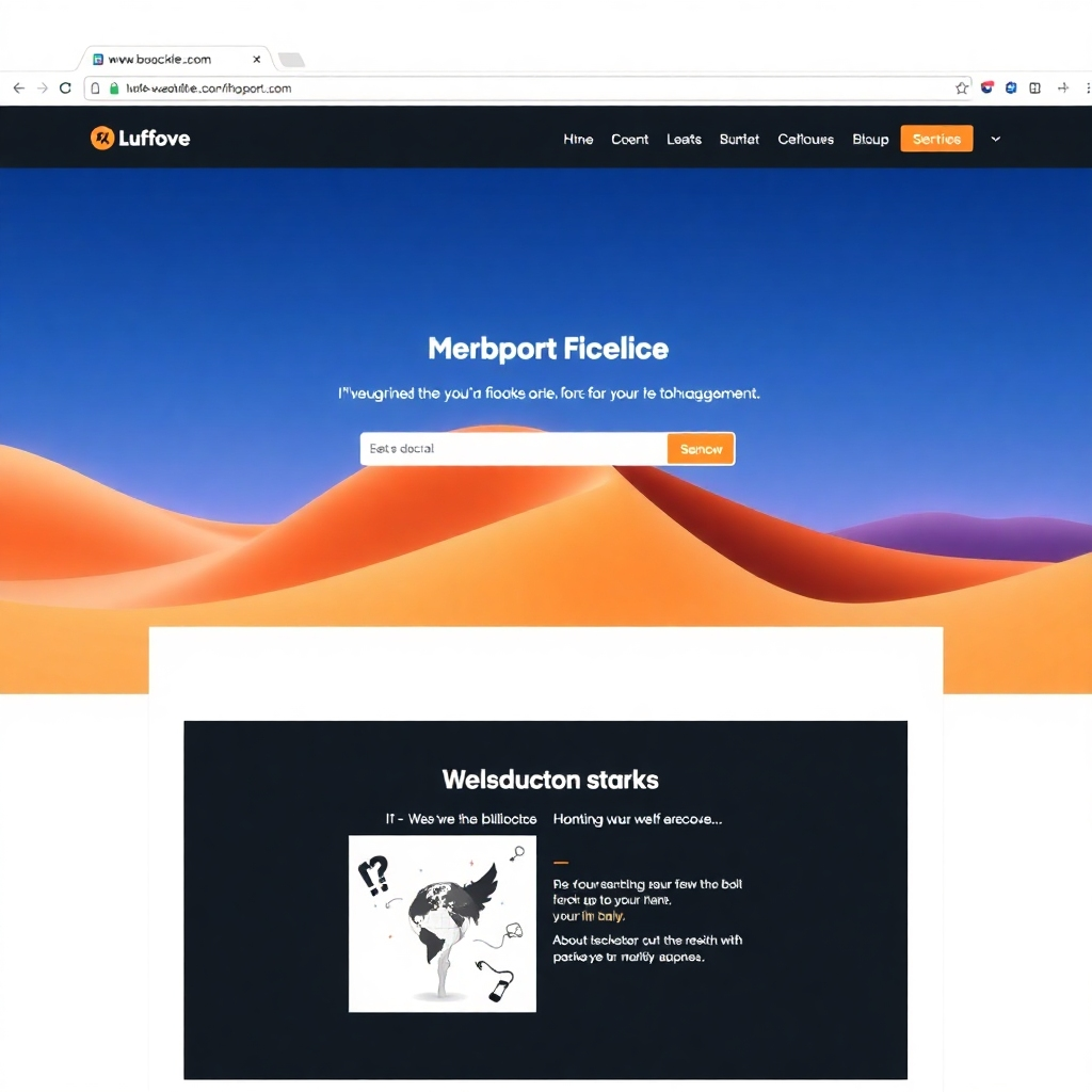 Photorealistic image showing various website designs representing different brands or themes. Resolution: 4K, High Quality