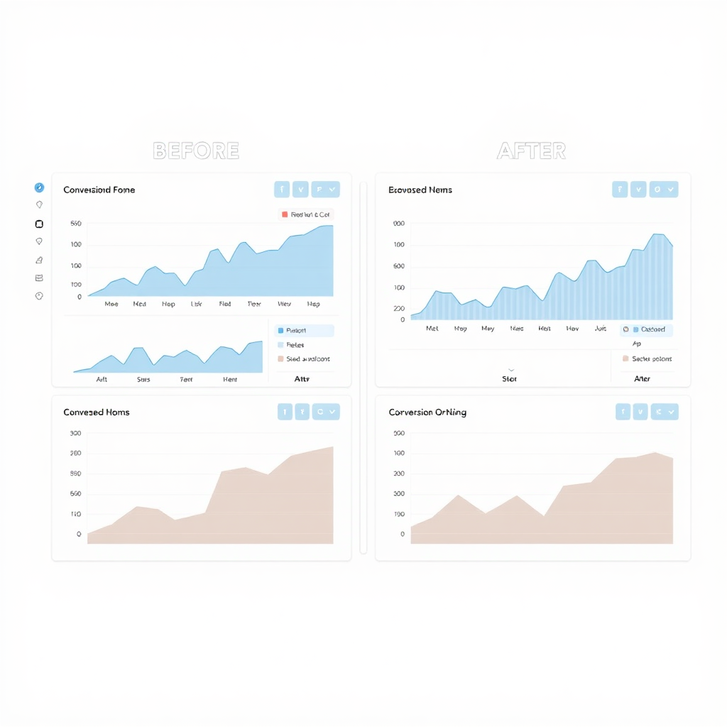 Dashboard visuals illustrating improvements