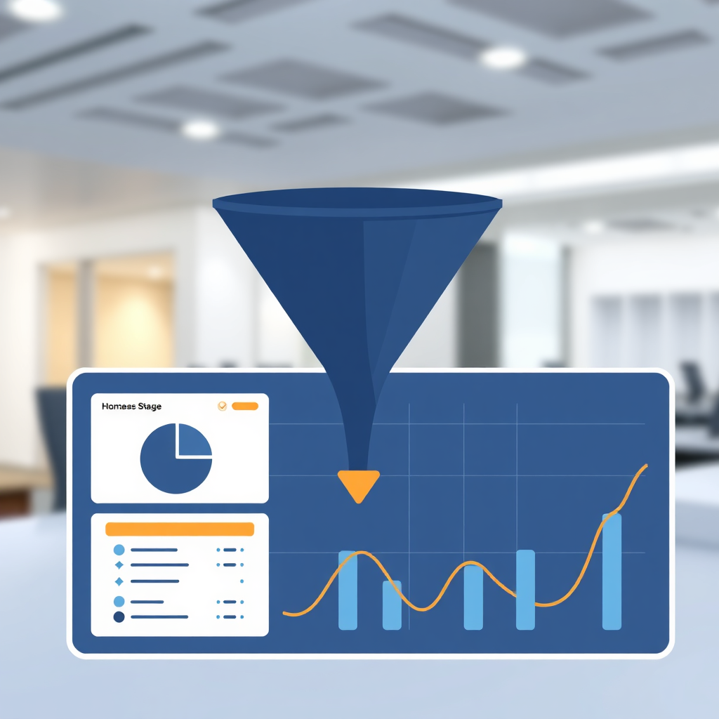 Funnel illustration showing conversion leakage
