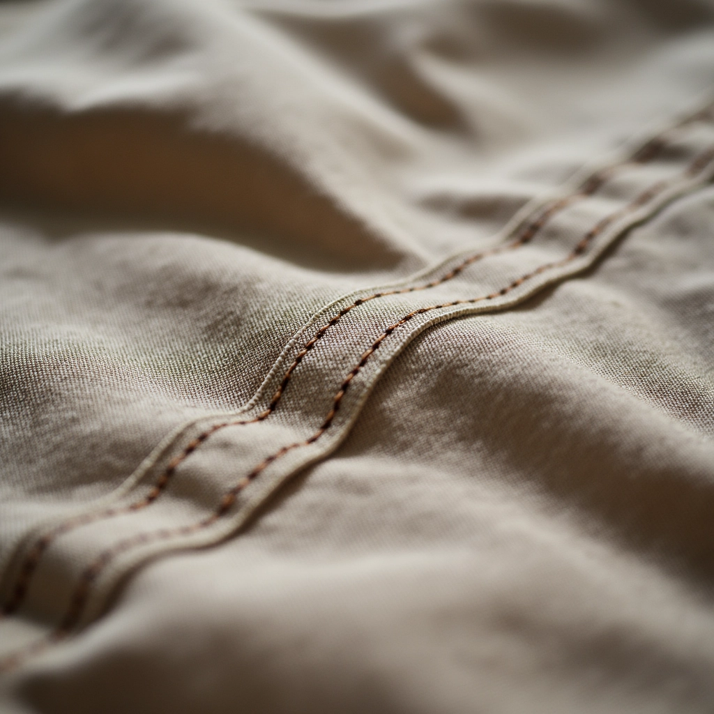 Coutures artisanales détaillées